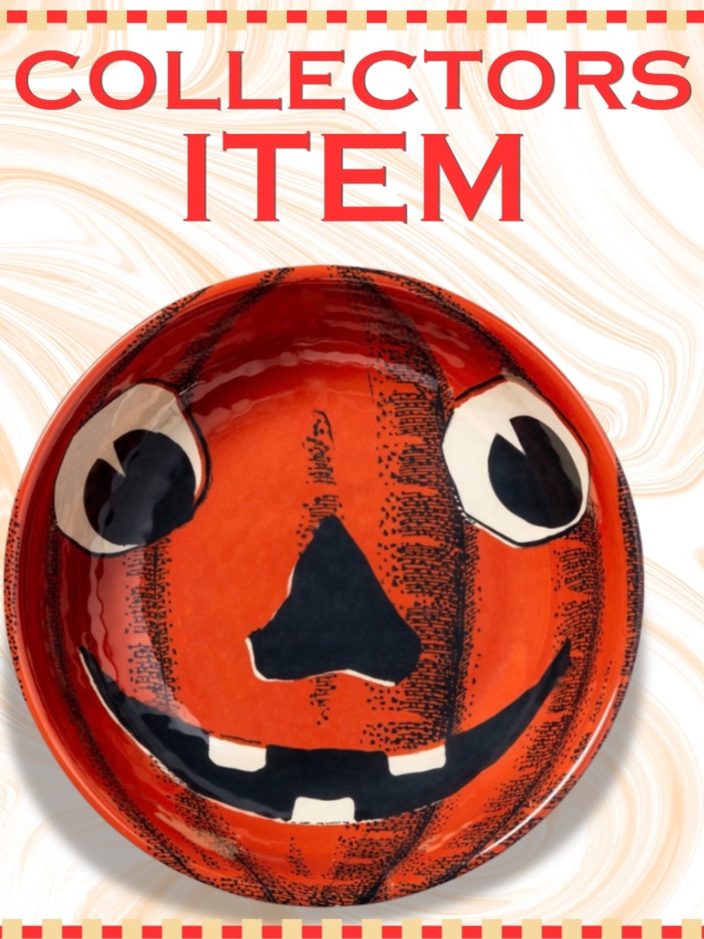 NWT John Derian for Target Halloween Melamine Pumpkin Serving Bowl 5 Qt